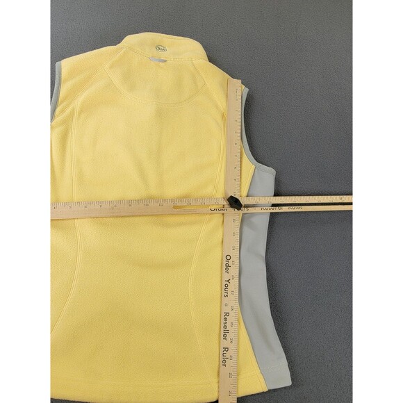 Eddie Bauer Vest Womens Large Yellow Windcutter Fleece 365 Polartec Full Zip - Picture 12 of 15